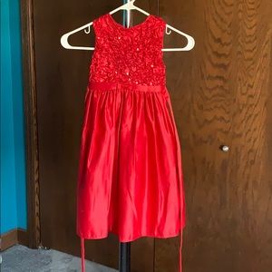 Children’s red formal dress